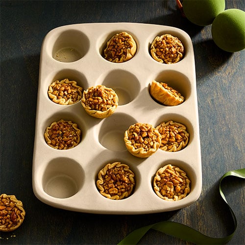 12-Cup Natural Stoneware Muffin Pan