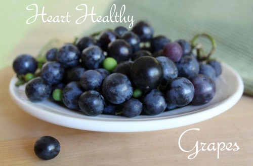 Purple heart-healthy Concord grapes.