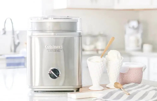 Yogurt ice cream maker in kitchen