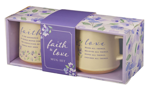 Faith and Love Mug Set of Two Mugs