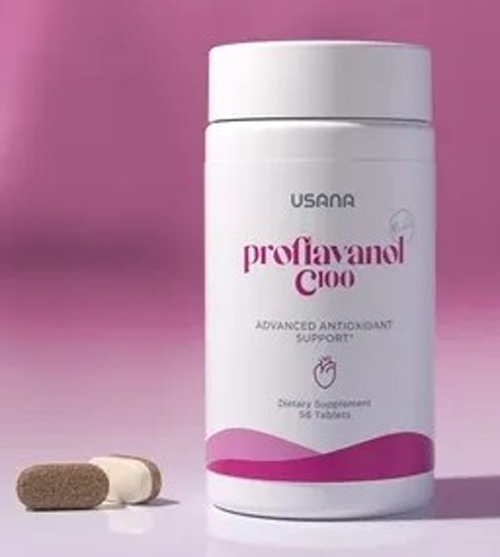 Grape Seed Extract Supplement Bottle and Two Samples of Supplements Next