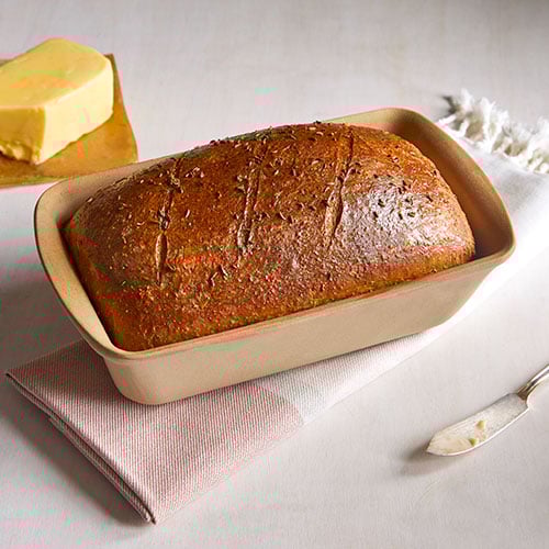 Natural Stoneware Bread Baking Loaf Pan