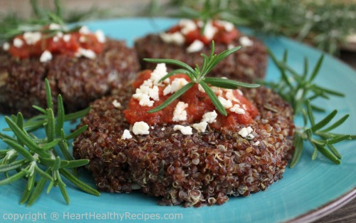 Vegan Rosemary Quinoa Cakes