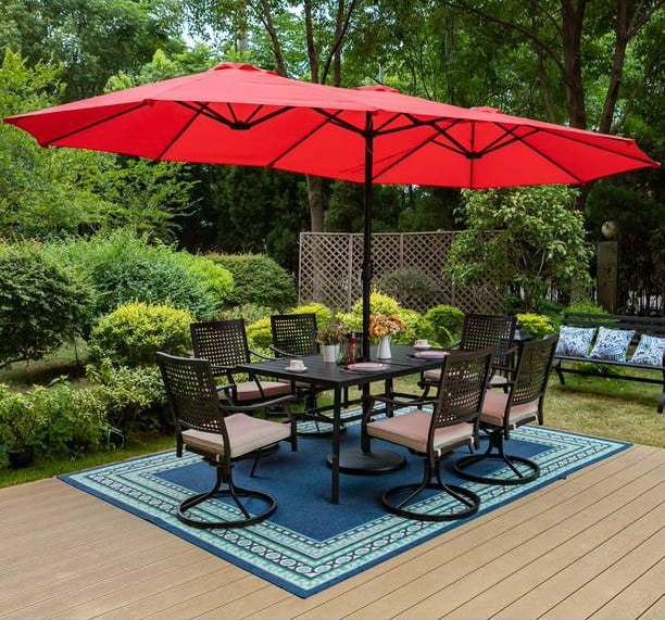 15-Foot Red Patio Umbrella